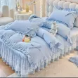 Korean Princess Style Ruffled Bedding Set - King Size - 4