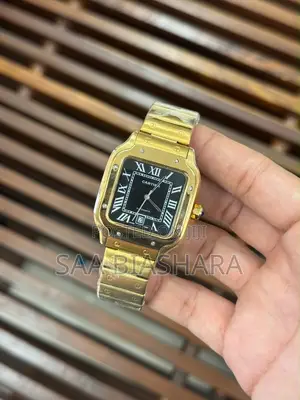 Cartier Santos Large Model - Gold & Black