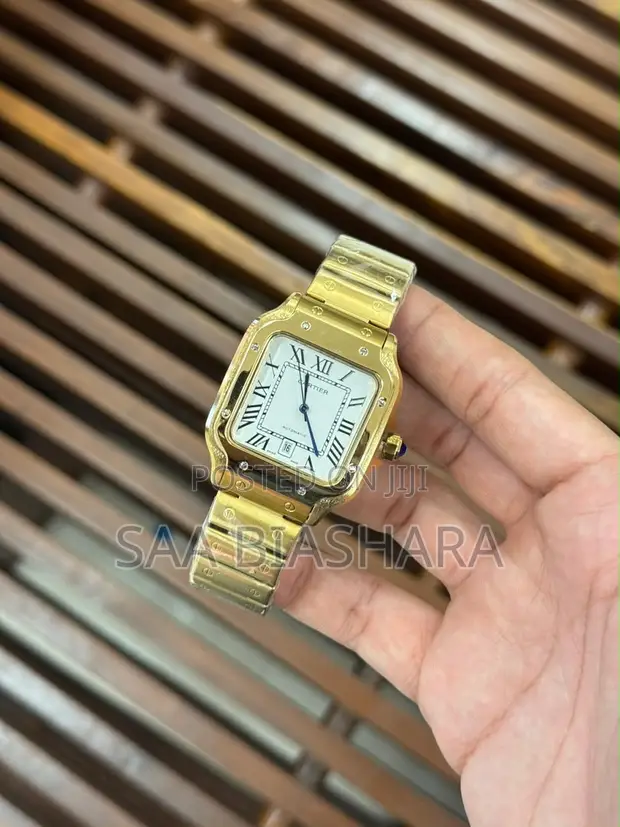 Cartier Santos Large Model Gold and White - 1