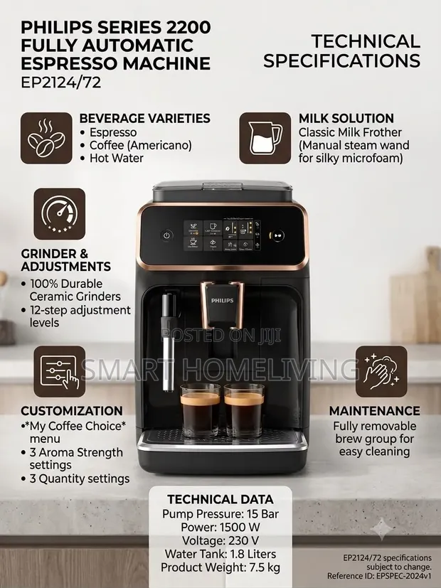 Philips Series 2200 Fully Automatic Espresso Machine - 1