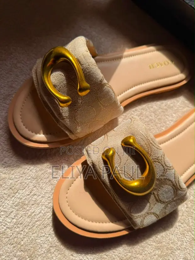 Coach Classic C Buckle Flat Slides - 1