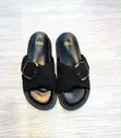 Zara Cross Buckle Slides - 2