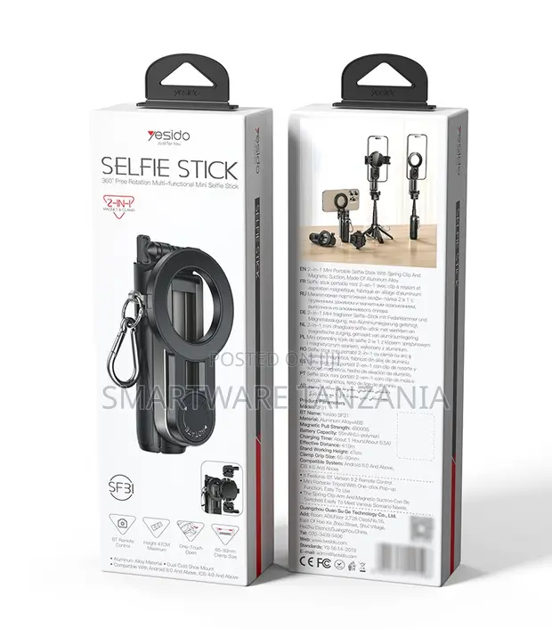 Yesido Mini Selfie Stick yenye Mzunguko wa 360 - 1