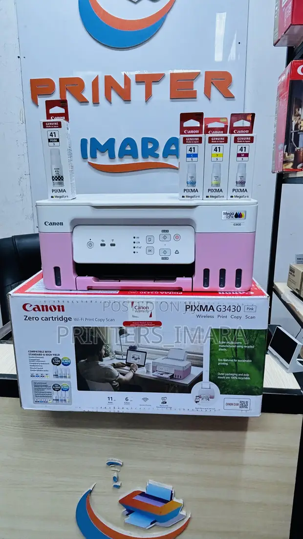Canon PIXMA G3430 All-in-One Printer - Pink - 1