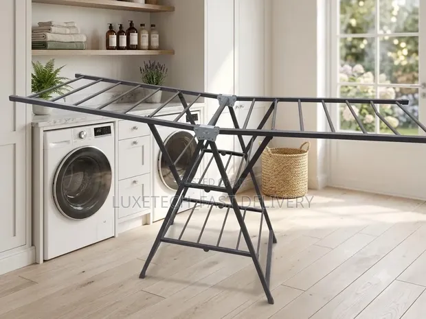 Foldable Gullwing Clothes Drying Rack - 1