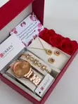 Ladies Rosegold Jewelry Set for Girlfriend's Day - 1
