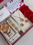 Ladies Rosegold Jewelry Set for Girlfriend's Day - 2