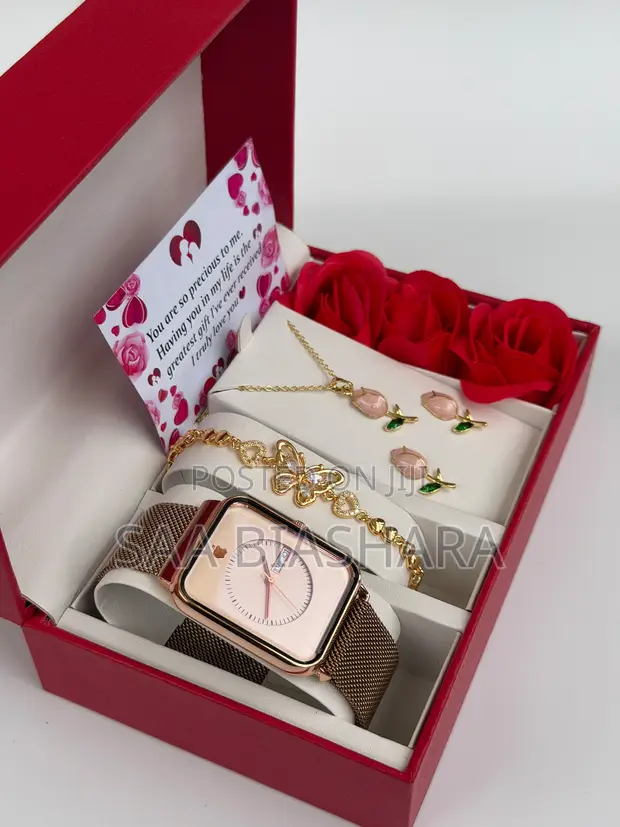 Apple Watch & Ladies Jewelry Set - Rose Gold - 1