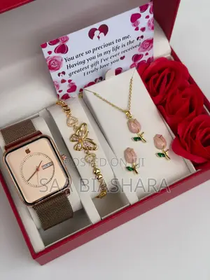 Apple Watch & Ladies Jewelry Set - Rose Gold