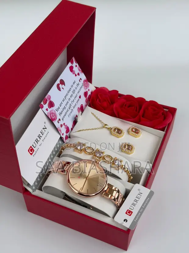Curren Ladies Rosegold Jewelry Set for Girlfriend's Day - 1