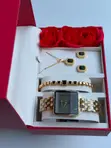 Skmei Gold & Black Ladies Watch Set - 2