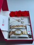 Curren Gold & White Ladies' Watch Set for Girlfriend's Day Gift - 1