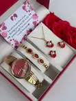 Calvin Klein Gold and Red Ladies Jewellery Set - 2