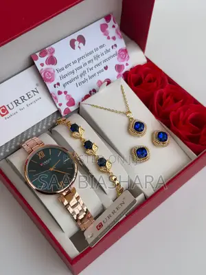 Curren Blue Ladies Watch & Jewelry Set