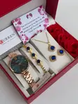 Curren Blue Ladies Watch & Jewelry Set - 2