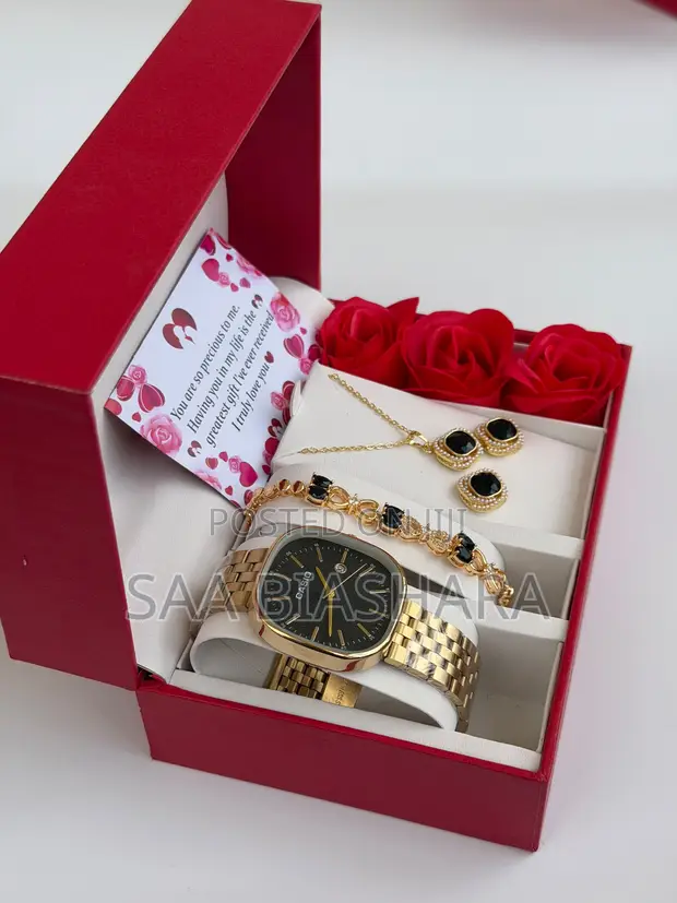 Casio Black Ladies Watch & Jewelry Set - 1