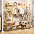 Brand New Clothes Rack with Shelves & Shoe Rack - 2