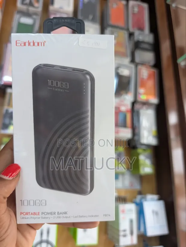Earldom Portable Power Bank - Black - 1