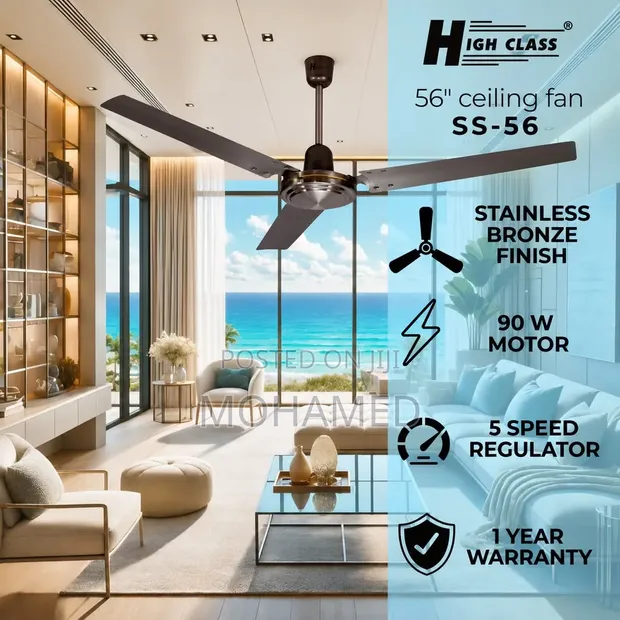 Highclass Premium 56" Bronze Fan - 1
