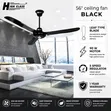 High-Class Premium 56" Black Fan - 1