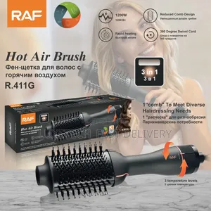 RAF R.411G Brashi ya Kuchana Nywele ya Moto 3-in-1