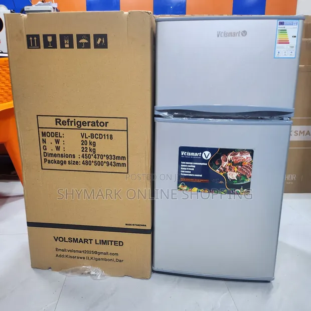 Volsmart 118L Double Door Refrigerator - 1