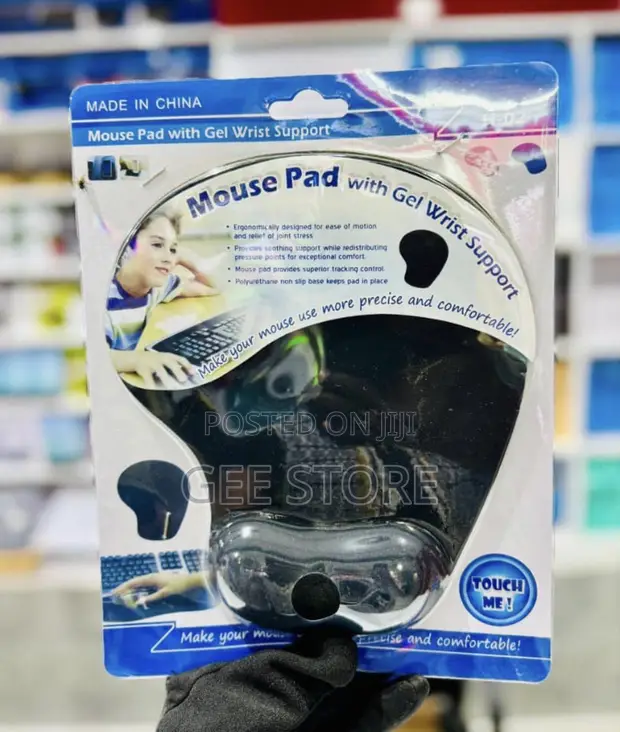 Mouse Pad with Gel Wrist Support - 1