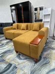 Brand New L-Shape Sofa - Mustard Yellow Velvet - 1