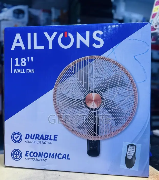 Ailyons 18" Wall Fan with Remote - 1