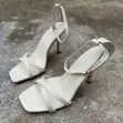 Women's Square Toe Heel Sandals - 1