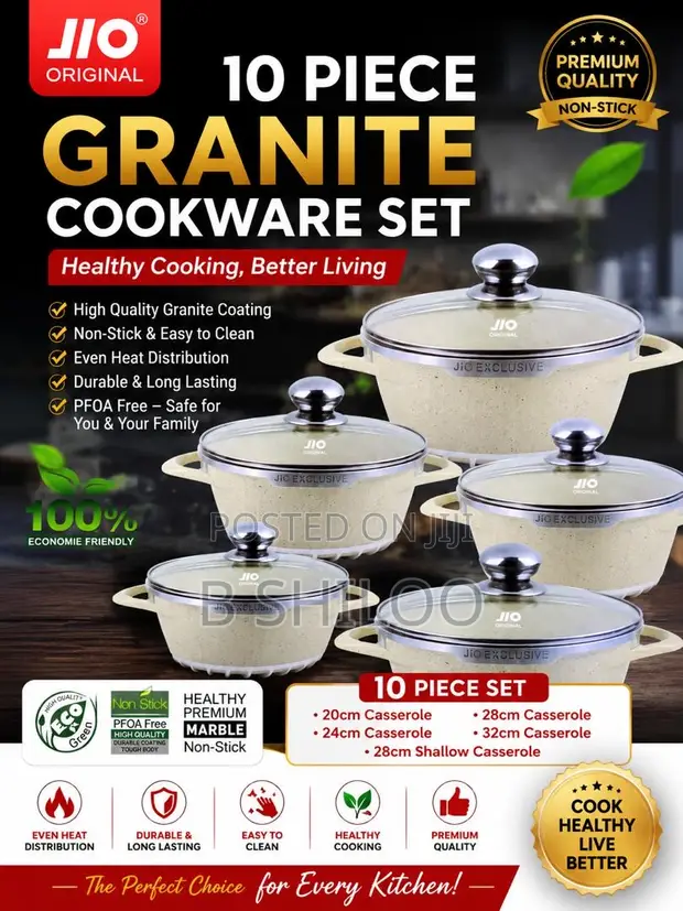Jio Original Non-Stick Sufuria Set (5 Pcs) - 1