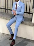 Sky Blue Royalty Suit | Men's Suit - 2