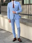 Sky Blue Royalty Suit | Men's Suit - 3