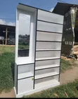Shoe Rack with Mirror - White - 1