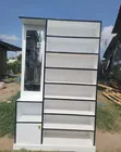Shoe Rack with Mirror - White - 2