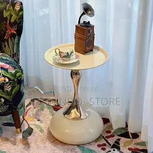 Unique Side Table - Black and White
