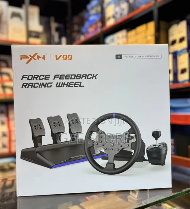 PXN V99 Force Feedback Racing Wheel Bundle - 1