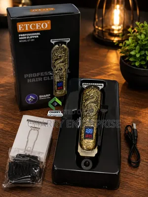 Etceo Professional Hair Clipper with Dragon Design