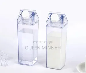 Clear Plastic Milk Carton Water/Juice Bottle