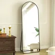 Modern Arched Full-Length Mirror with Metal Frame (77x170cm) - 4