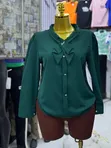 Women's Satin Long Sleeve Blouses - Classic Style - 3