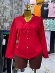 Women's Satin Long Sleeve Blouses - Classic Style - 4