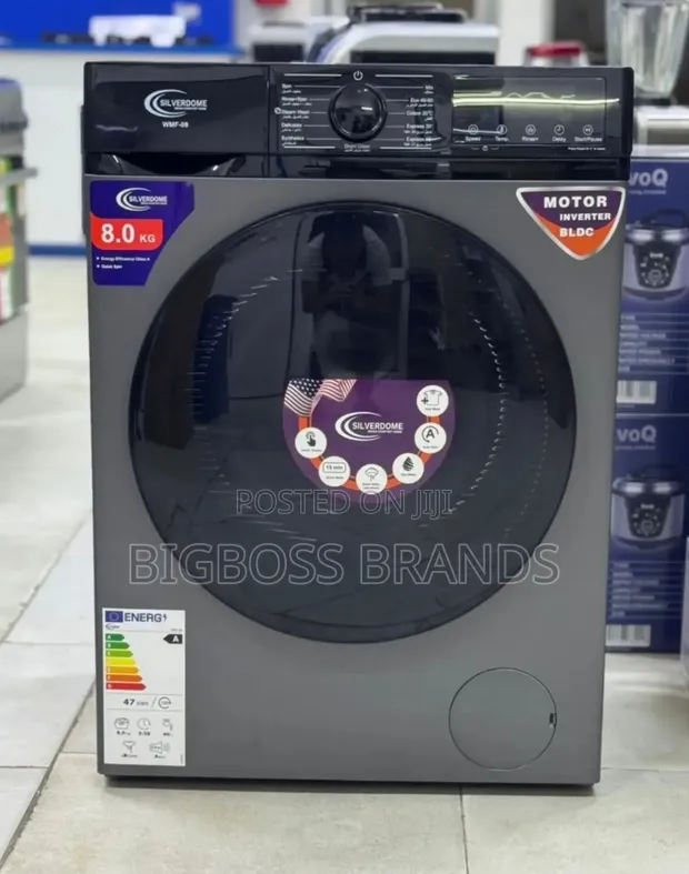 Silverdome Automatic Front Load Washing Machine 8kg - 1