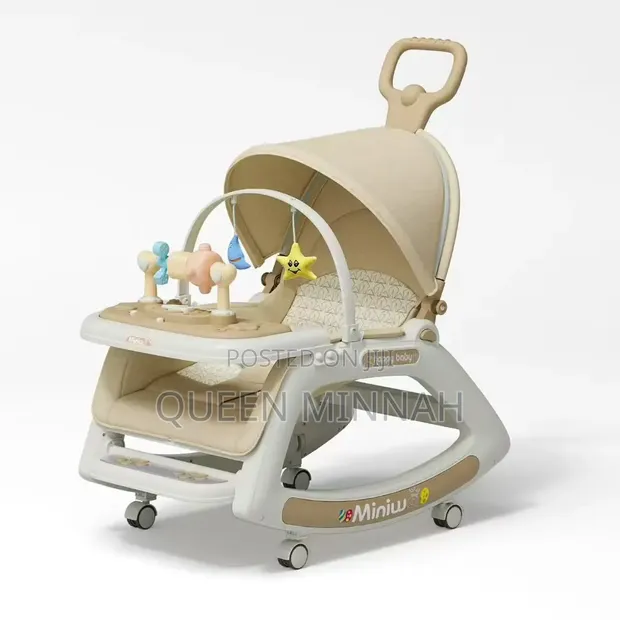 3-in-1 Baby Walker, Rocker & Stroller (Miniw/Happy Baby) - 1