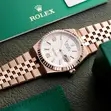Rolex Land Dweller Rose Gold Mechanical Watch - 4
