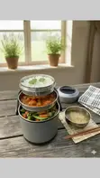 Chombo cha Vacuum cha Chuma cha Kutolea Nje cha Tabaka 3 (1.7L) - 3