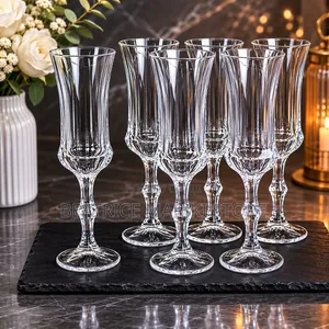 Glass Champagne Flutes (Set of 6)
