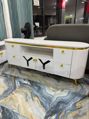 Wood-Mode White TV Stand