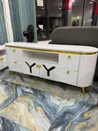 Wood-Mode White TV Stand - 1