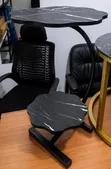 C-Shape Side Table - Marble Look - 1